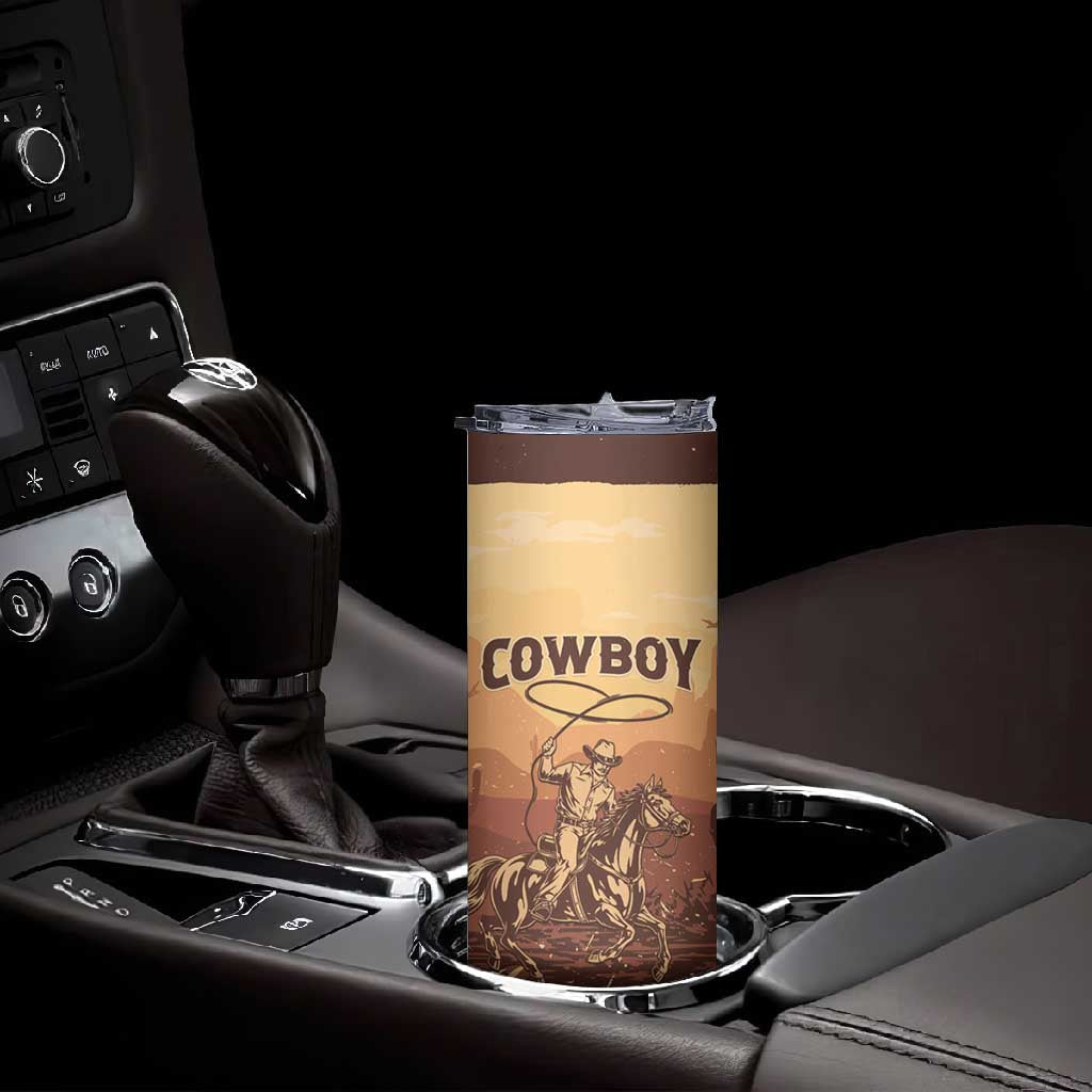 Black Cowboy Take Me Away Skinny Tumbler LT15