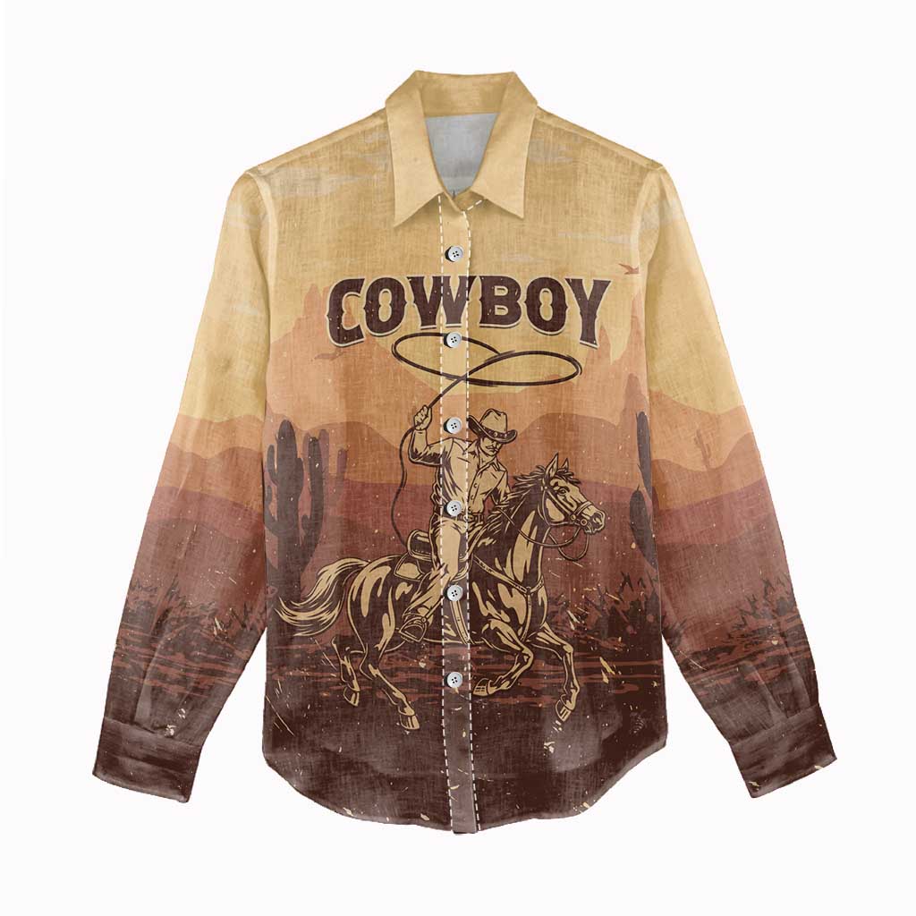 Black Cowboy Take Me Away Women Casual Shirt LT15