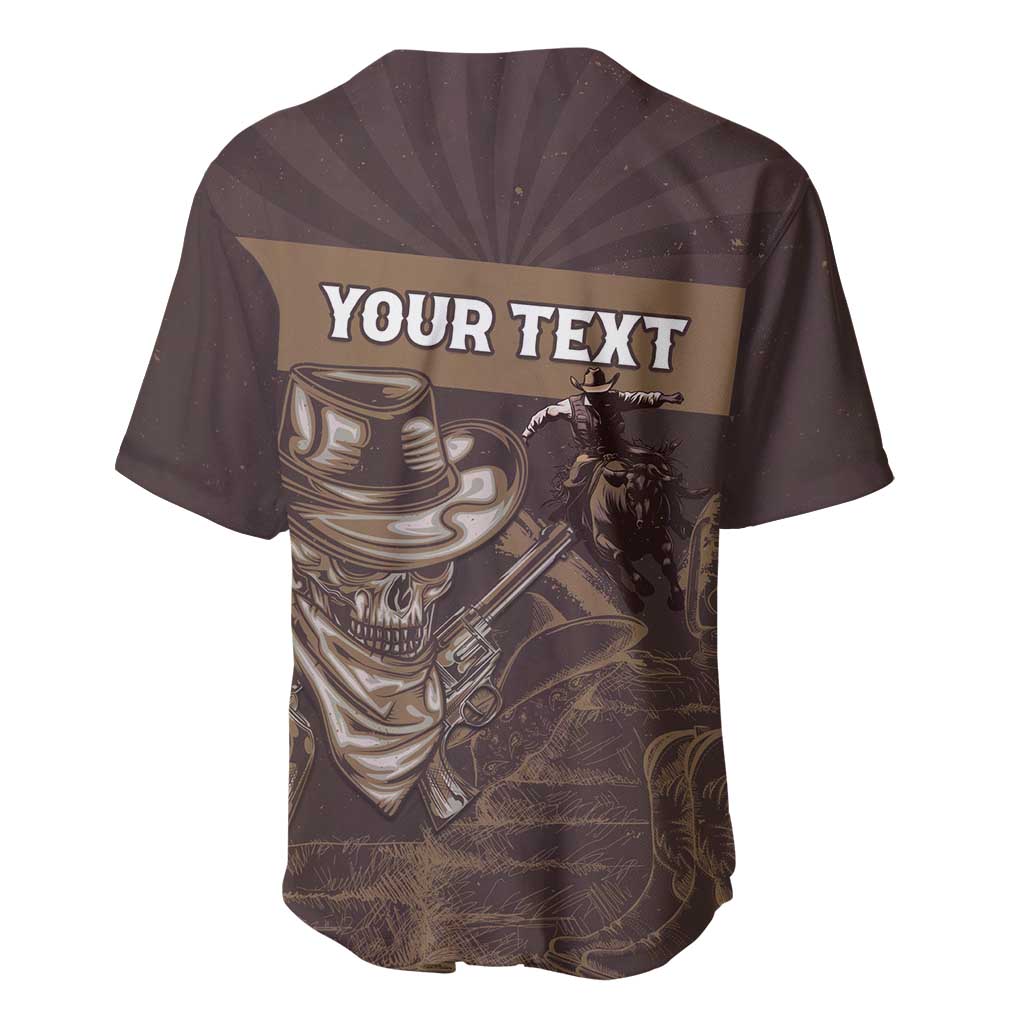 Personalised Skull Cowboy Baseball Jersey Wild West Reborn LT15