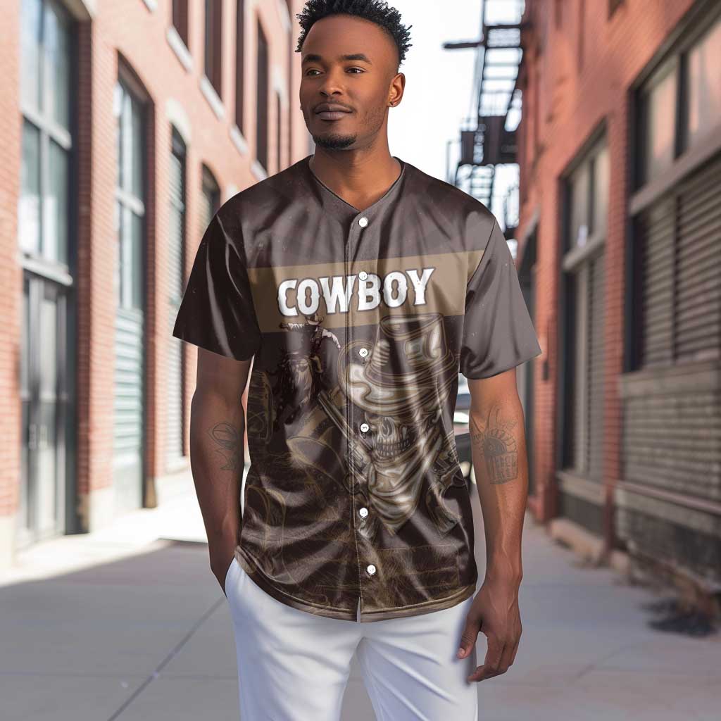Personalised Skull Cowboy Baseball Jersey Wild West Reborn LT15