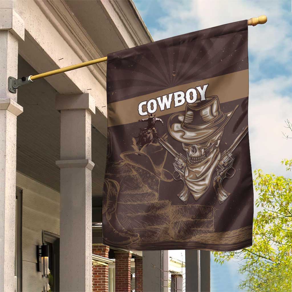 Skull Cowboy Garden Flag Wild West Reborn LT15