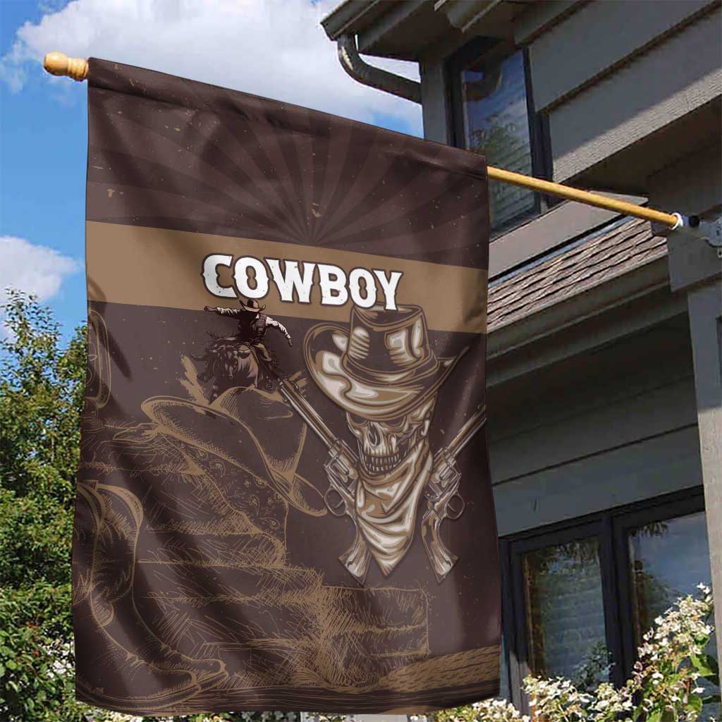 Skull Cowboy Garden Flag Wild West Reborn LT15