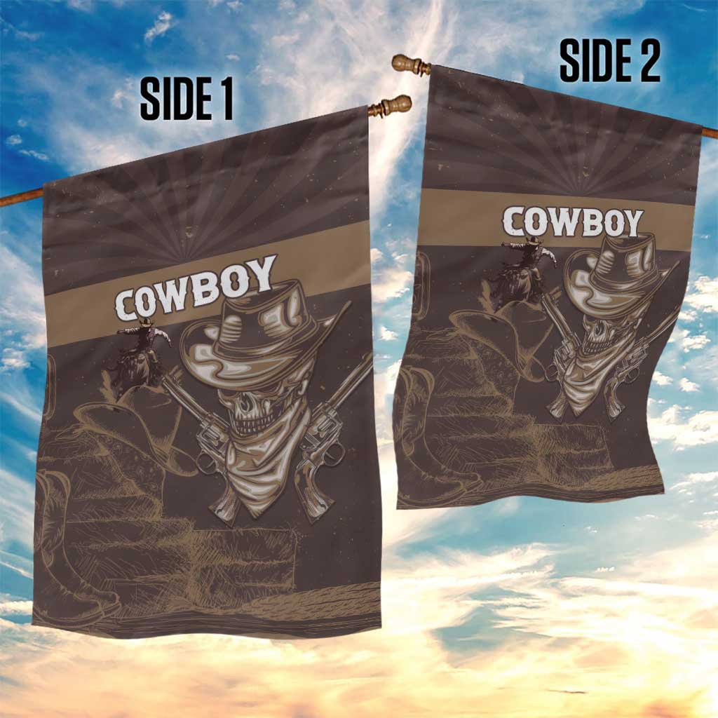 Skull Cowboy Garden Flag Wild West Reborn LT15