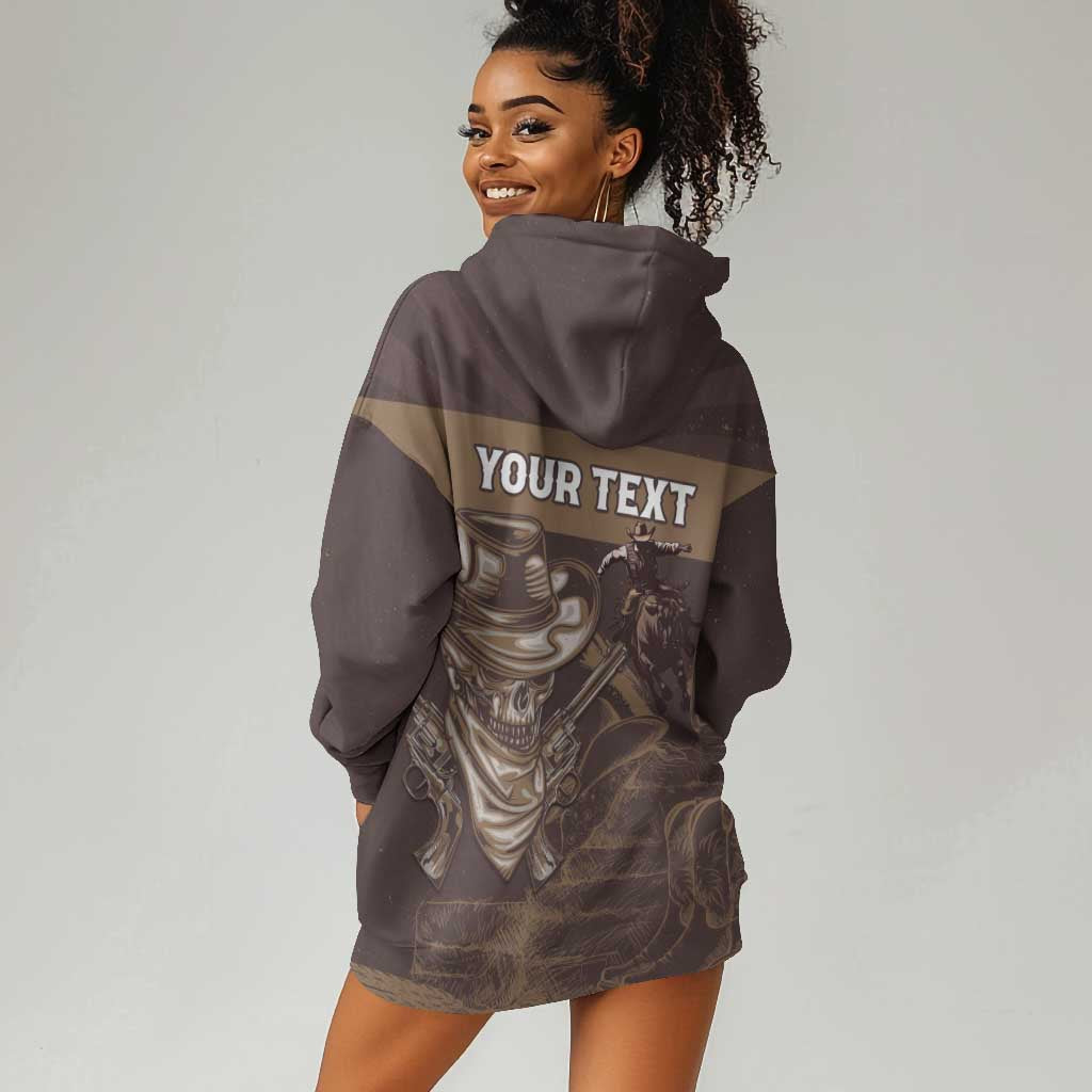 Personalised Skull Cowboy Hoodie Dress Wild West Reborn LT15