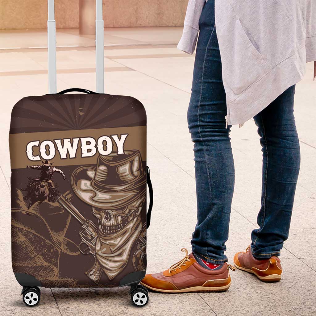 Skull Cowboy Luggage Cover Vintage Style LT15