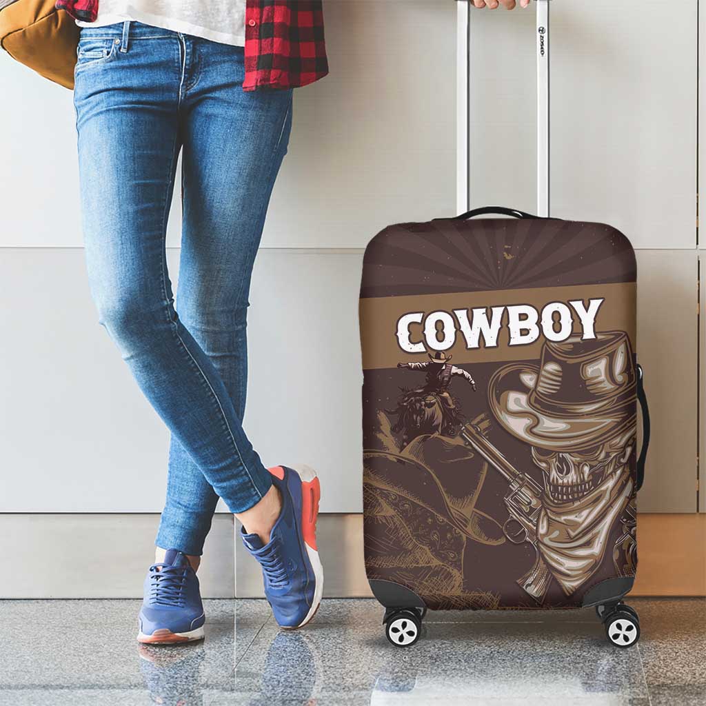 Skull Cowboy Luggage Cover Vintage Style LT15