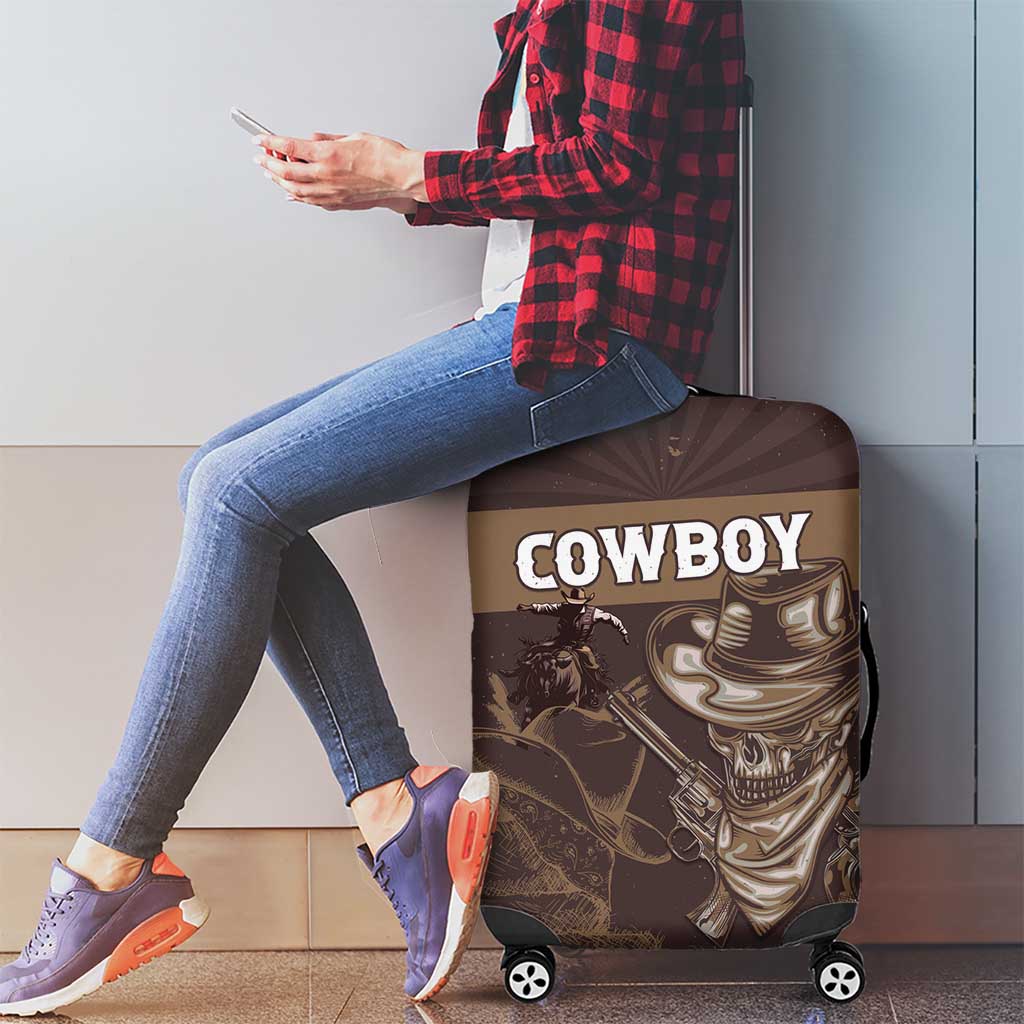 Skull Cowboy Luggage Cover Vintage Style LT15