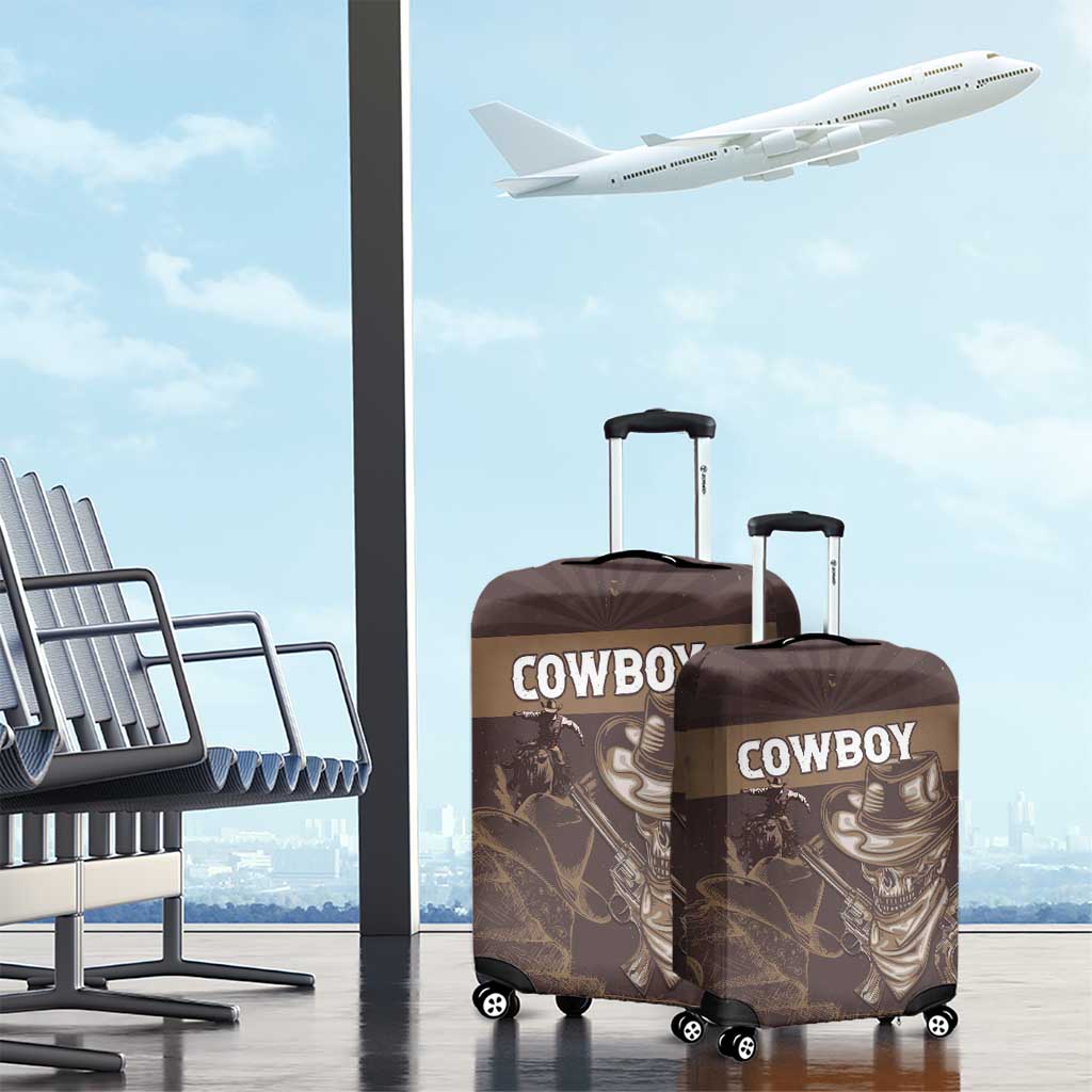 Skull Cowboy Luggage Cover Vintage Style LT15