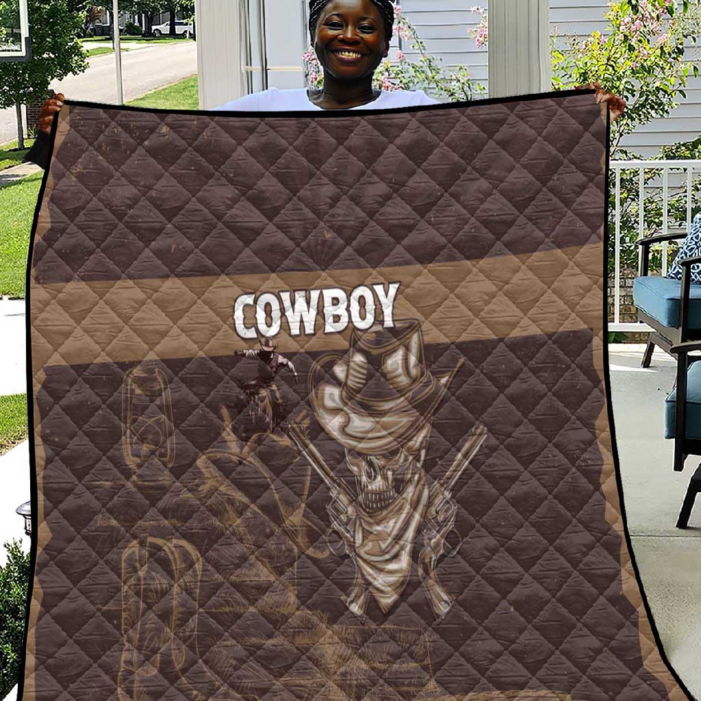 Skull Cowboy Quilt Wild West Reborn LT15