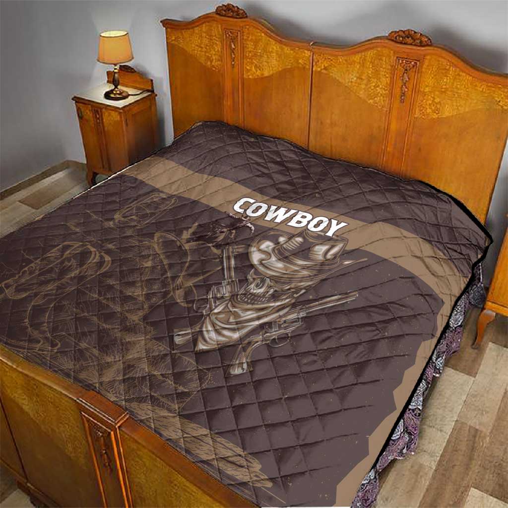Skull Cowboy Quilt Wild West Reborn LT15