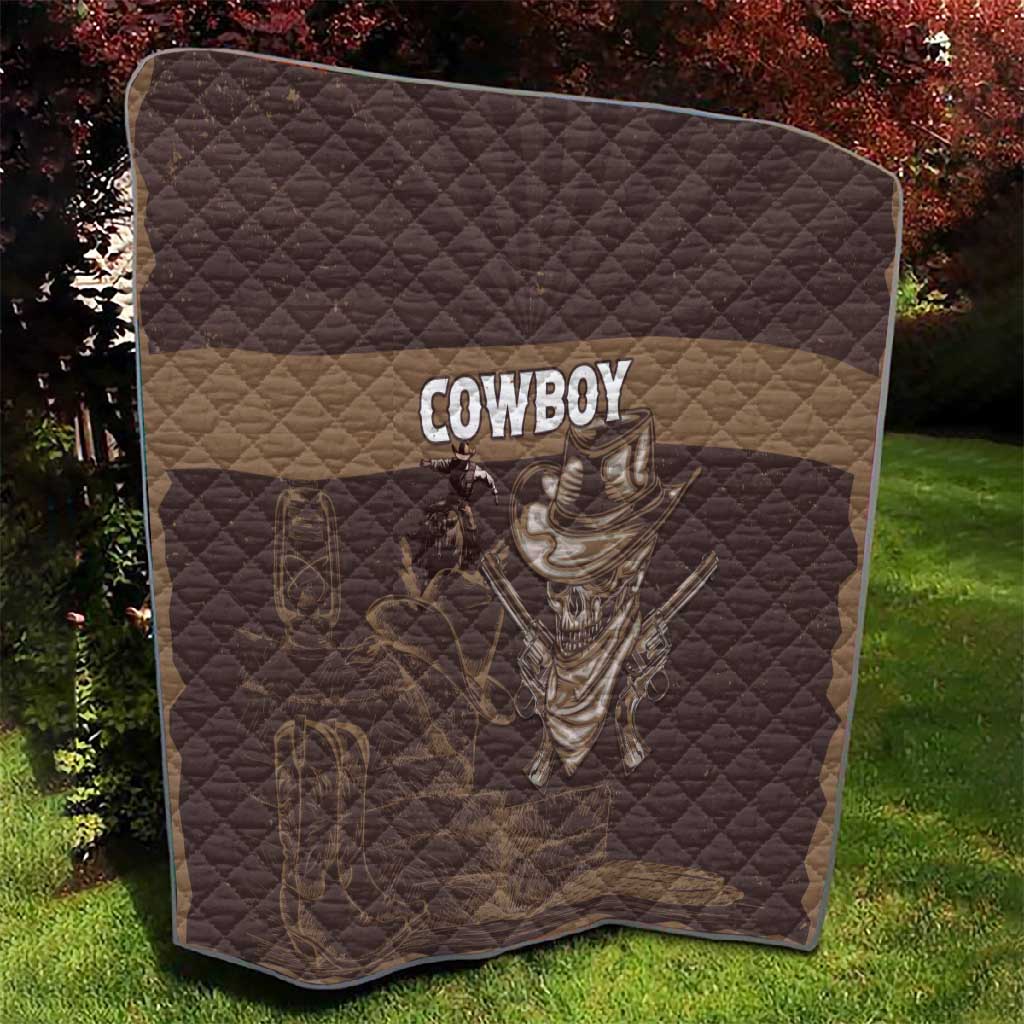 Skull Cowboy Quilt Wild West Reborn LT15