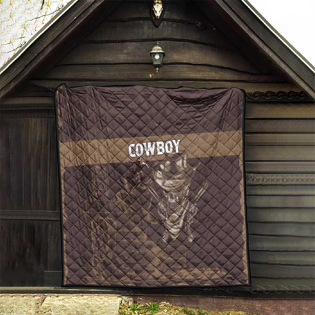 Skull Cowboy Quilt Wild West Reborn LT15