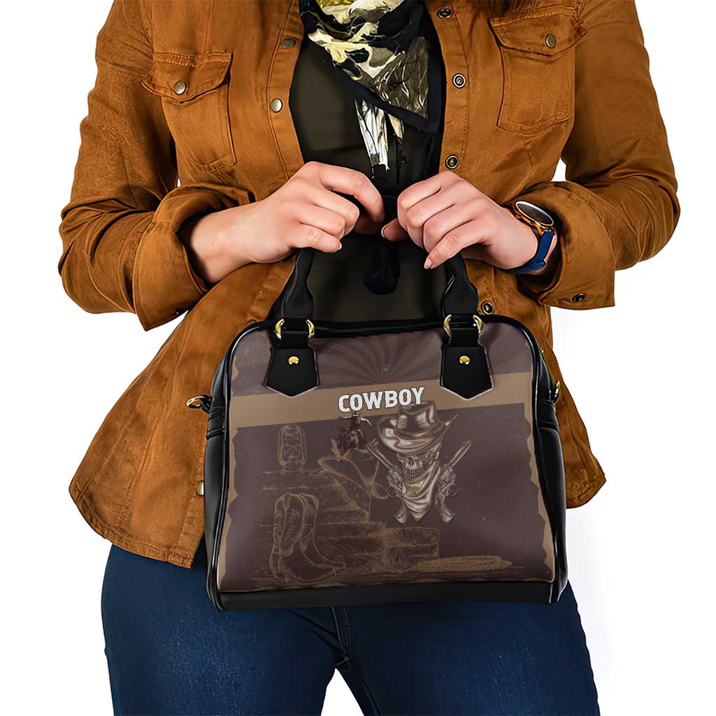 Skull Cowboy Shoulder Handbag Vintage Style LT15