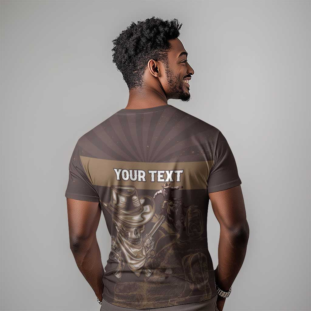Personalised Skull Cowboy T shirt Wild West Reborn LT15