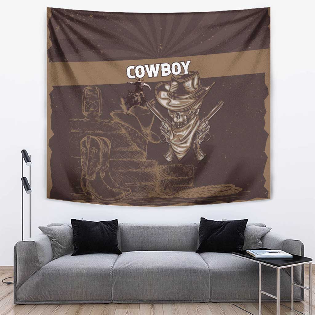 Skull Cowboy Tapestry Wild West Reborn LT15