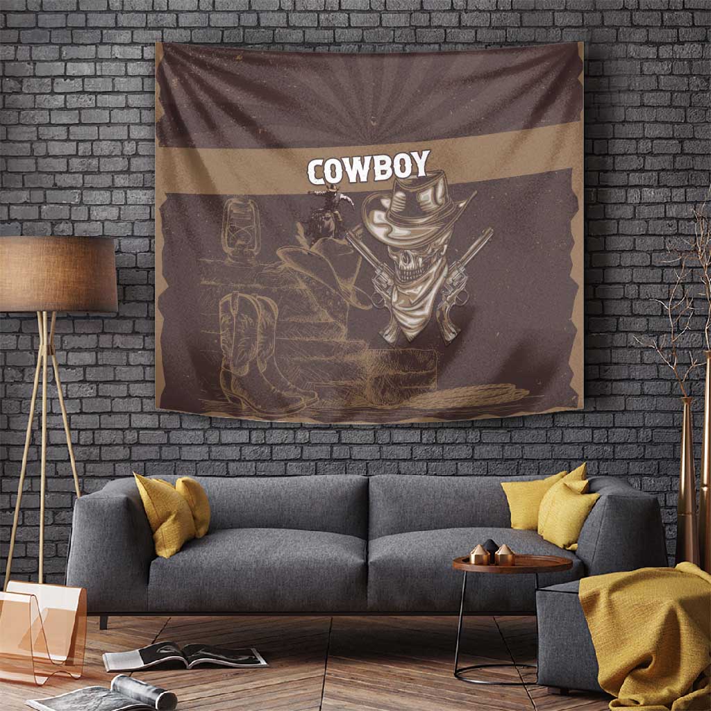 Skull Cowboy Tapestry Wild West Reborn LT15