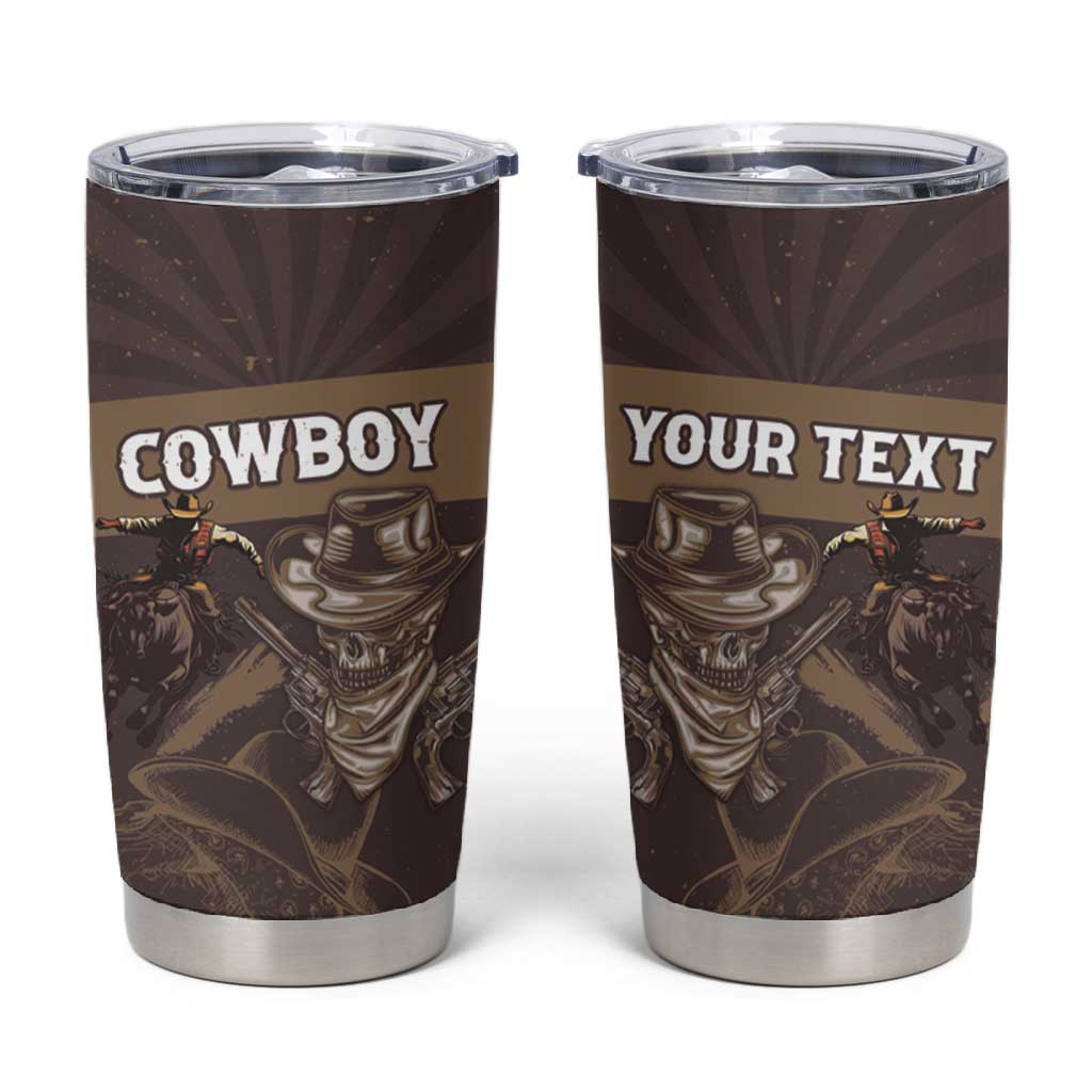 Personalised Skull Cowboy Tumbler Cup Wild West Reborn LT15