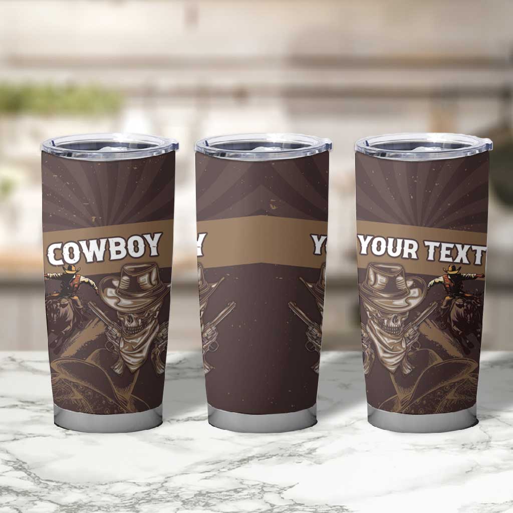 Personalised Skull Cowboy Tumbler Cup Wild West Reborn LT15