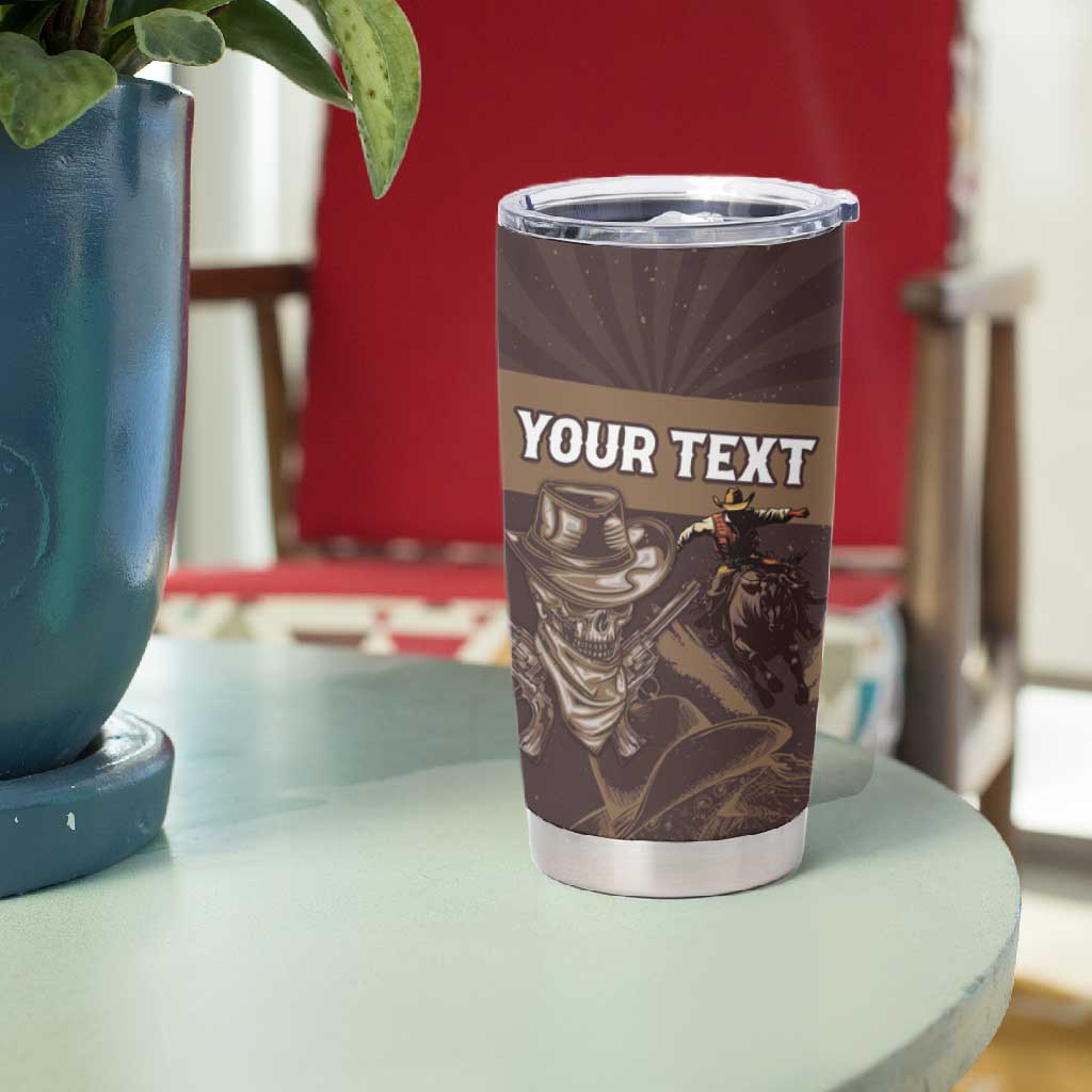 Personalised Skull Cowboy Tumbler Cup Wild West Reborn LT15