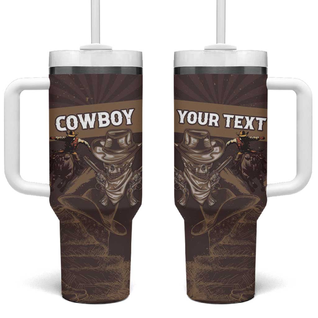 Personalised Skull Cowboy Tumbler With Handle Wild West Reborn LT15