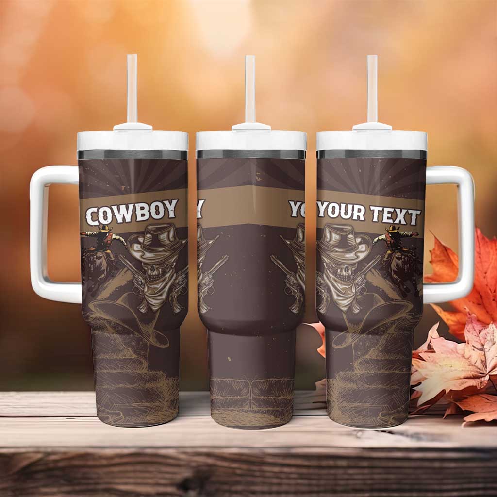 Personalised Skull Cowboy Tumbler With Handle Wild West Reborn LT15