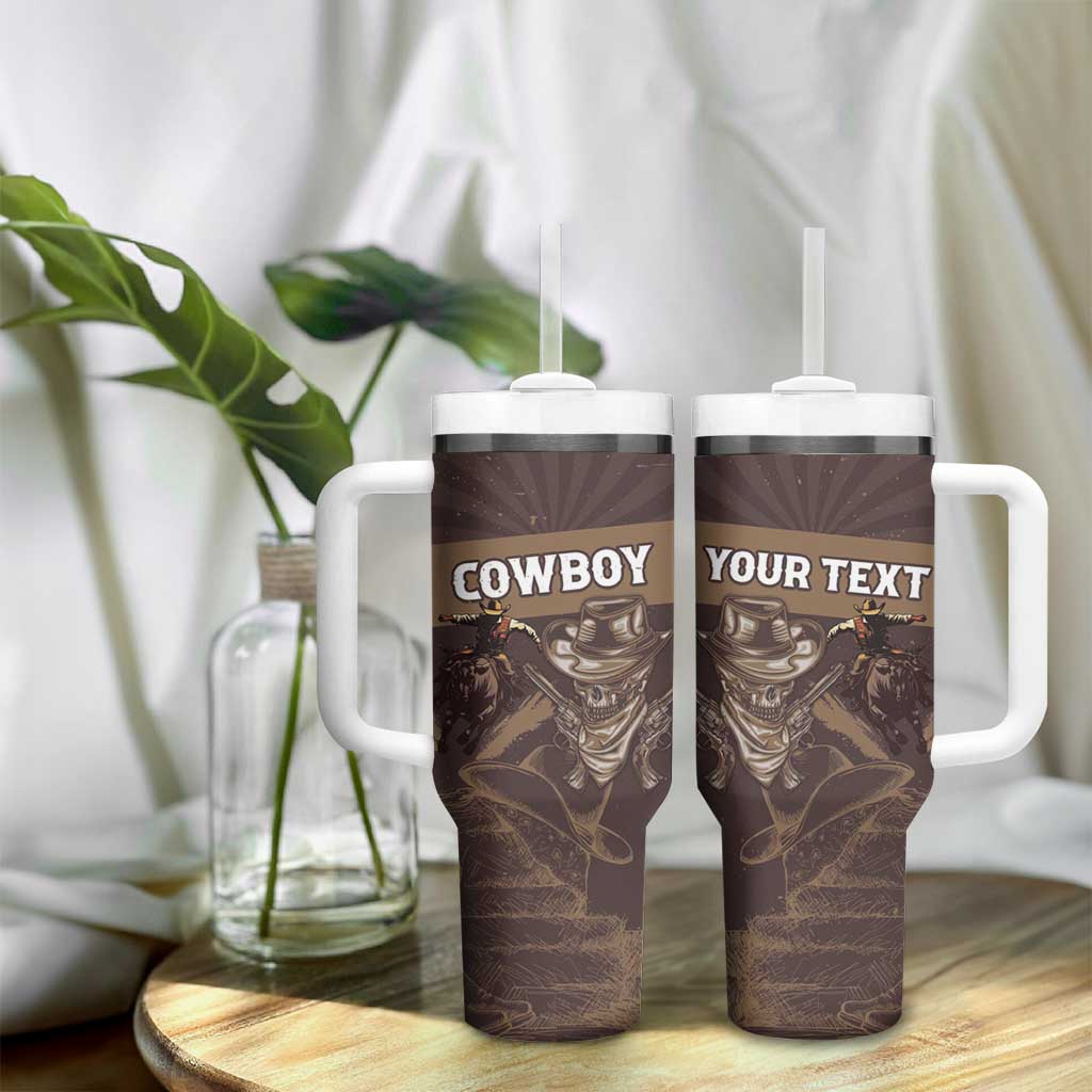 Personalised Skull Cowboy Tumbler With Handle Wild West Reborn LT15