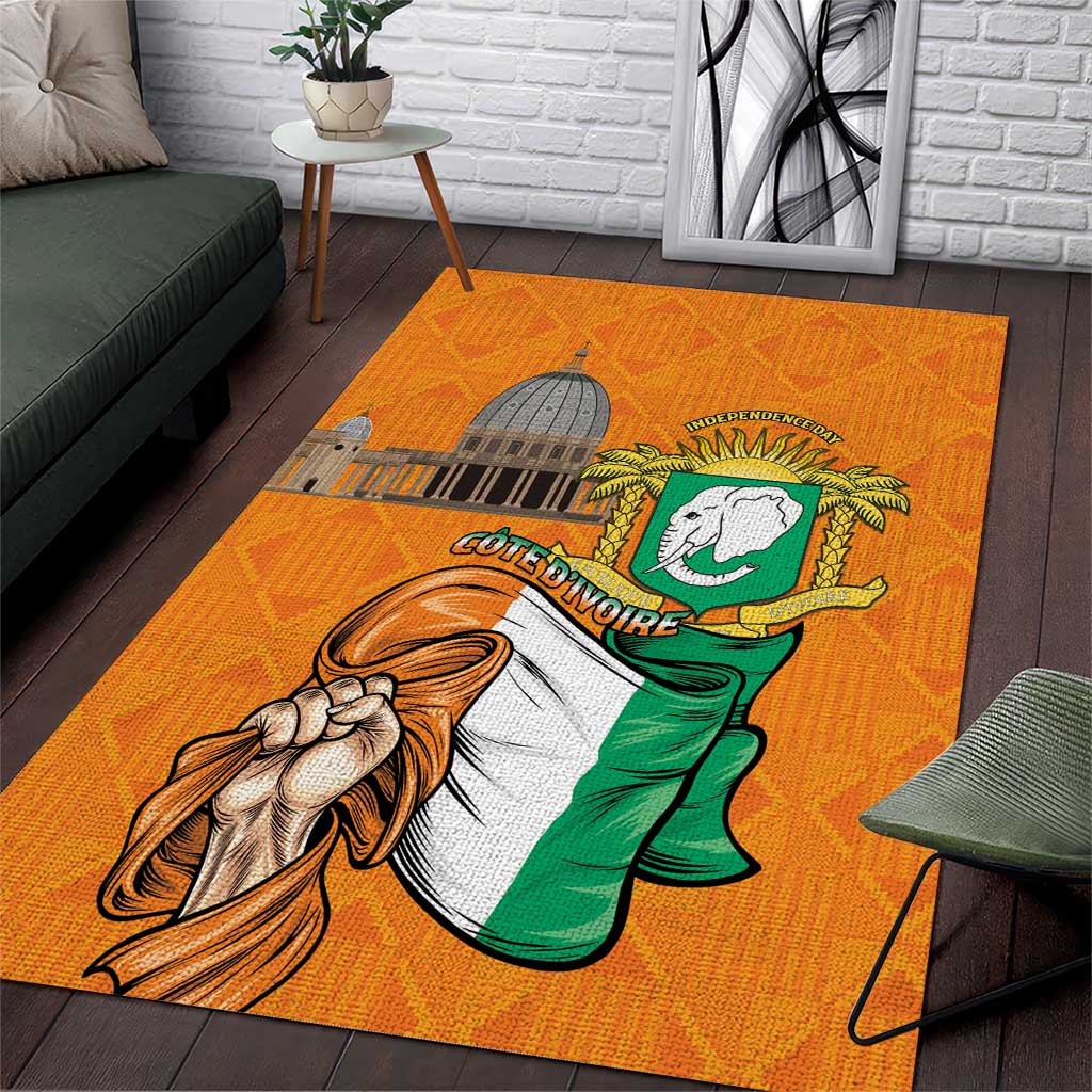 Happy Cote dIvoire Area Rug 65th of Independence Day LT15