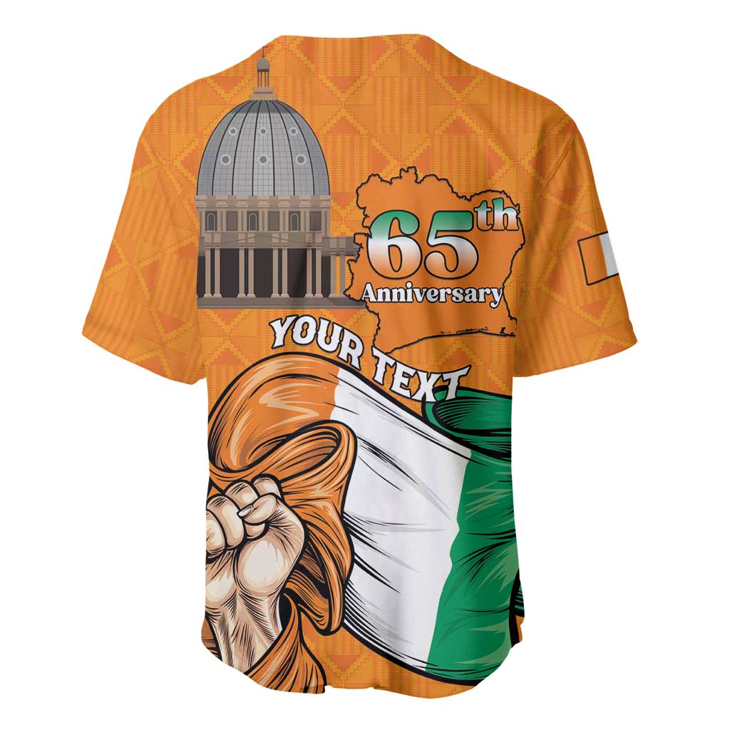 Personalised Happy Cote dIvoire Baseball Jersey 65th of Independence Day LT15