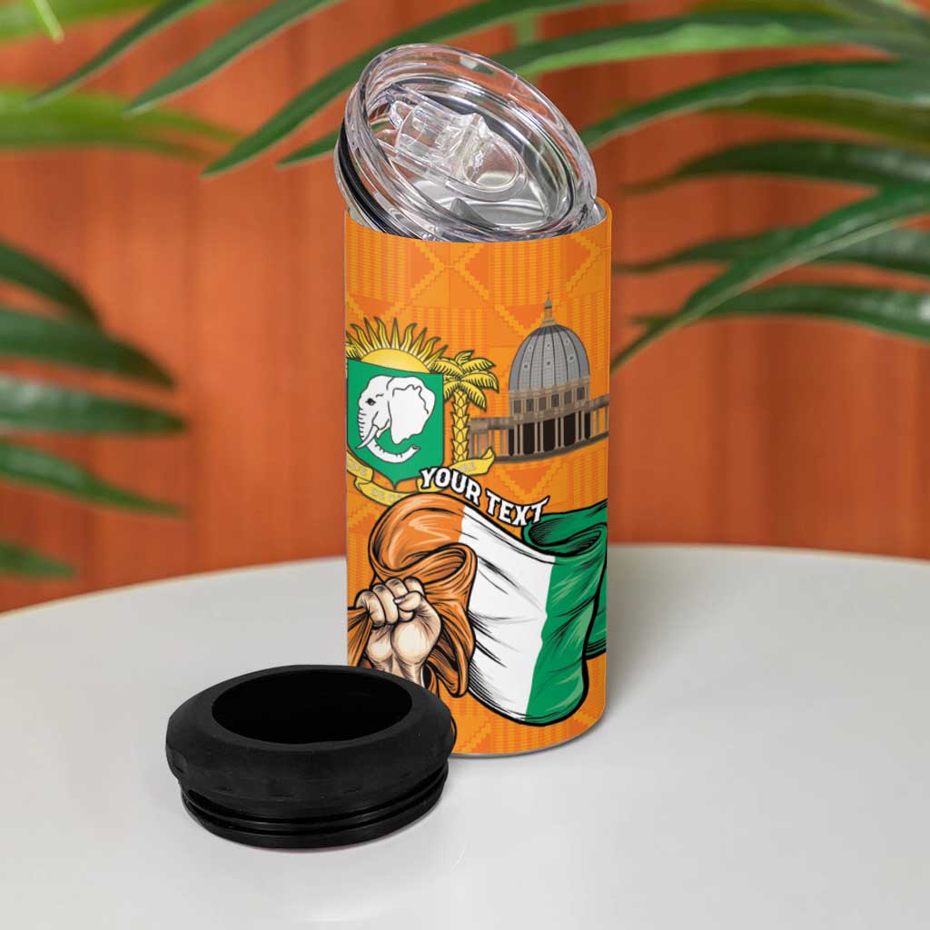 Personalised Happy Cote dIvoire 4 in 1 Can Cooler Tumbler 65th of Independence Day LT15