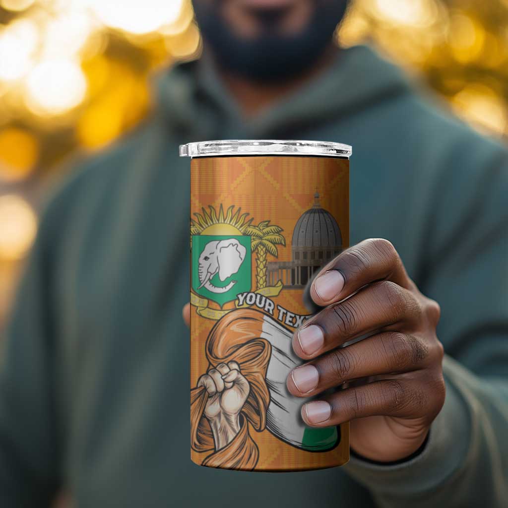 Personalised Happy Cote dIvoire 4 in 1 Can Cooler Tumbler 65th of Independence Day LT15
