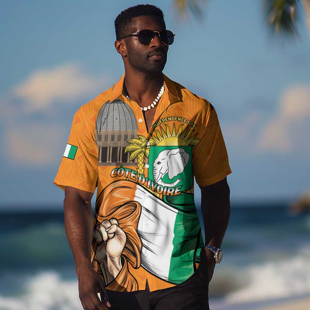 Personalised Happy Cote dIvoire Hawaiian Shirt 65th of Independence Day LT15
