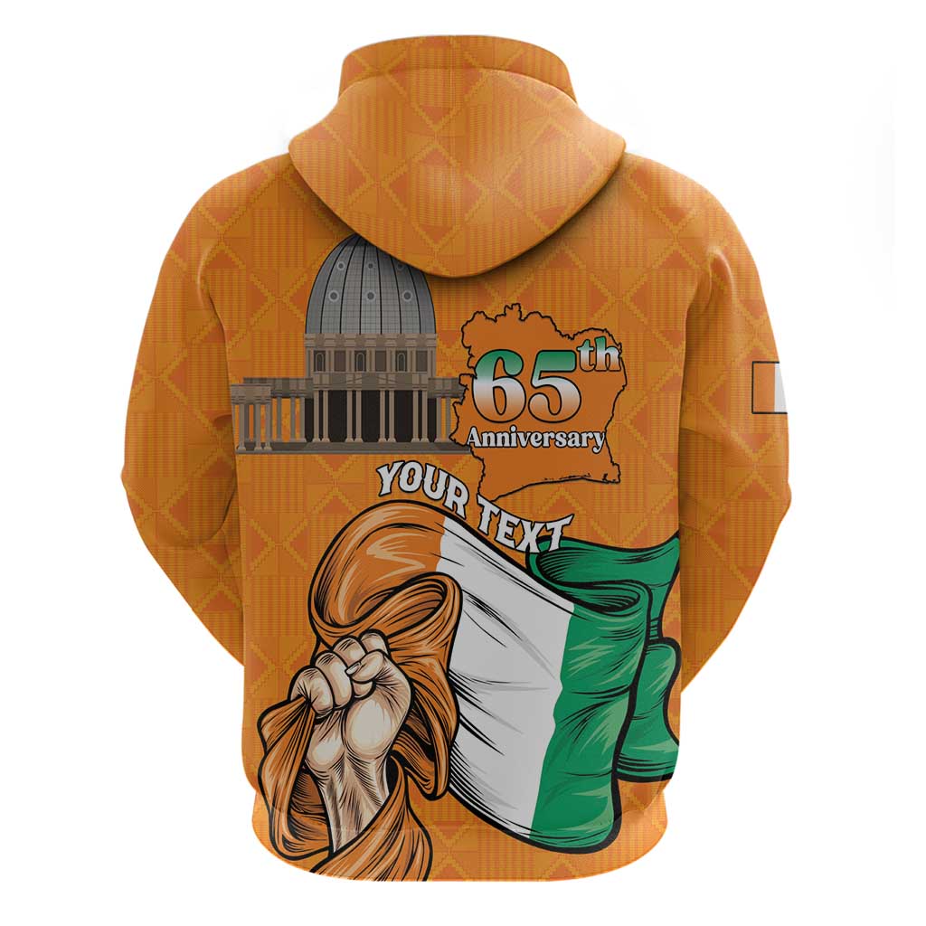 Personalised Ivory Coast Independence Day Hoodie Yamoussoukro Coat Of Arms LT15