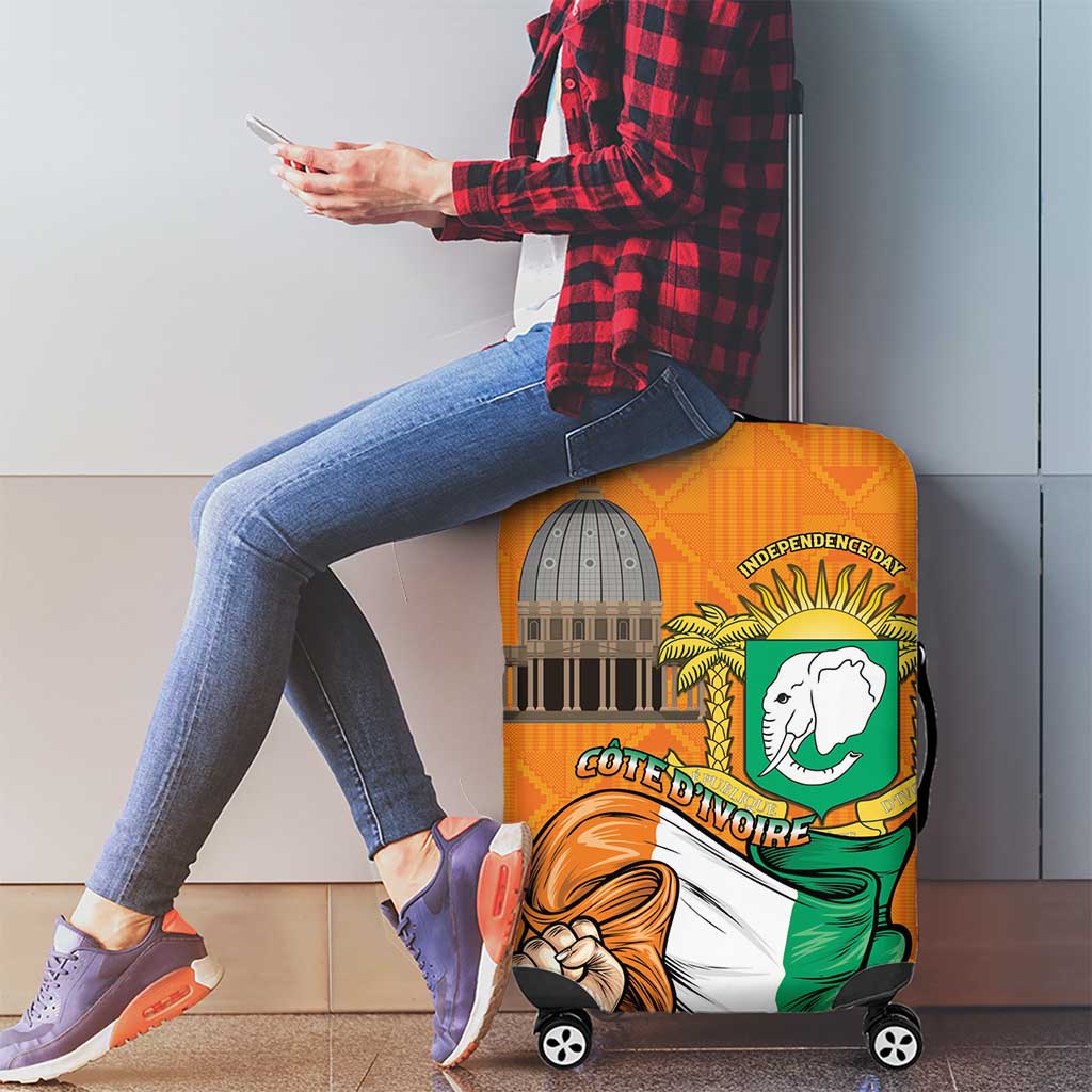 Ivory Coast Independence Day Luggage Cover Yamoussoukro Coat Of Arms LT15