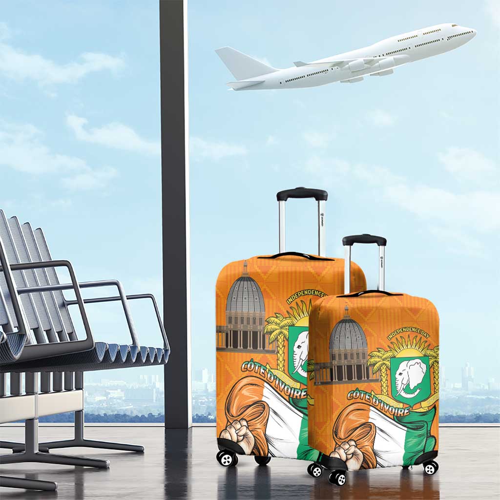 Ivory Coast Independence Day Luggage Cover Yamoussoukro Coat Of Arms LT15