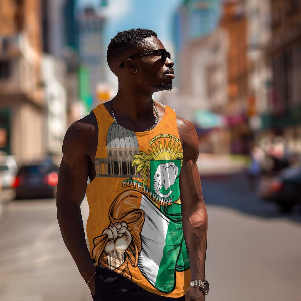 Personalised Happy Cote dIvoire Men Tank Top 65th of Independence Day LT15