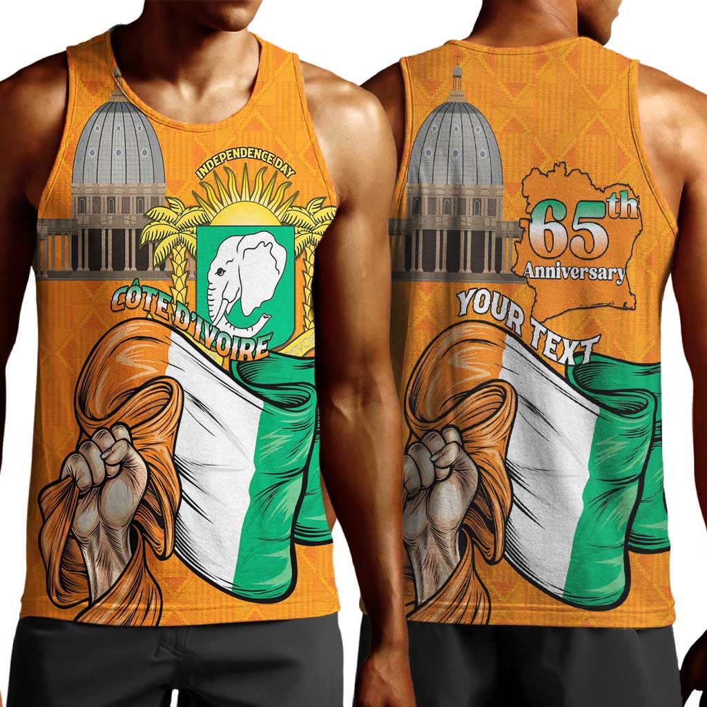 Personalised Happy Cote dIvoire Men Tank Top 65th of Independence Day LT15
