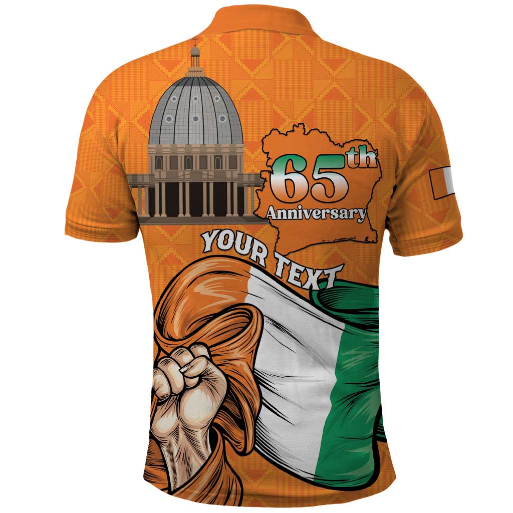 Personalised Ivory Coast Independence Day Polo Shirt Yamoussoukro Coat Of Arms LT15