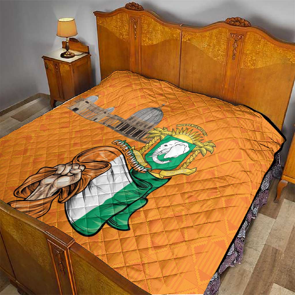 Happy Cote dIvoire Quilt 65th of Independence Day LT15