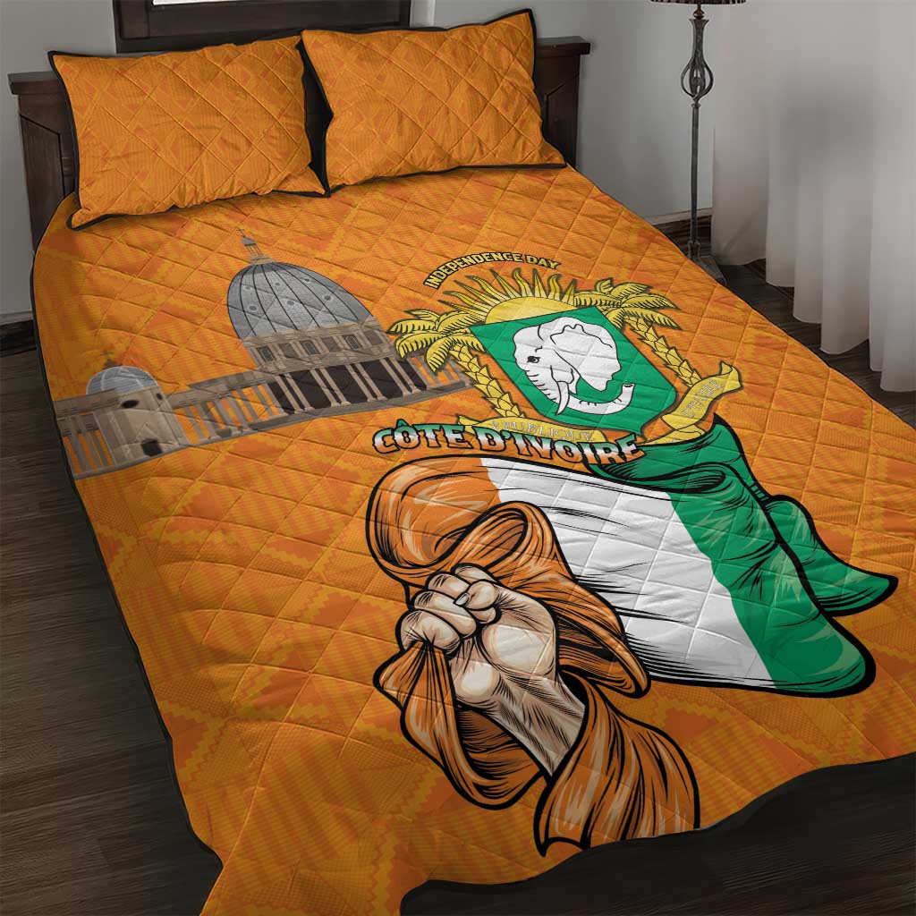 Happy Cote dIvoire Quilt Bed Set 65th of Independence Day LT15