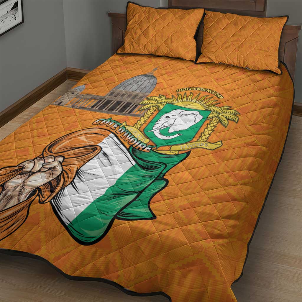 Happy Cote dIvoire Quilt Bed Set 65th of Independence Day LT15