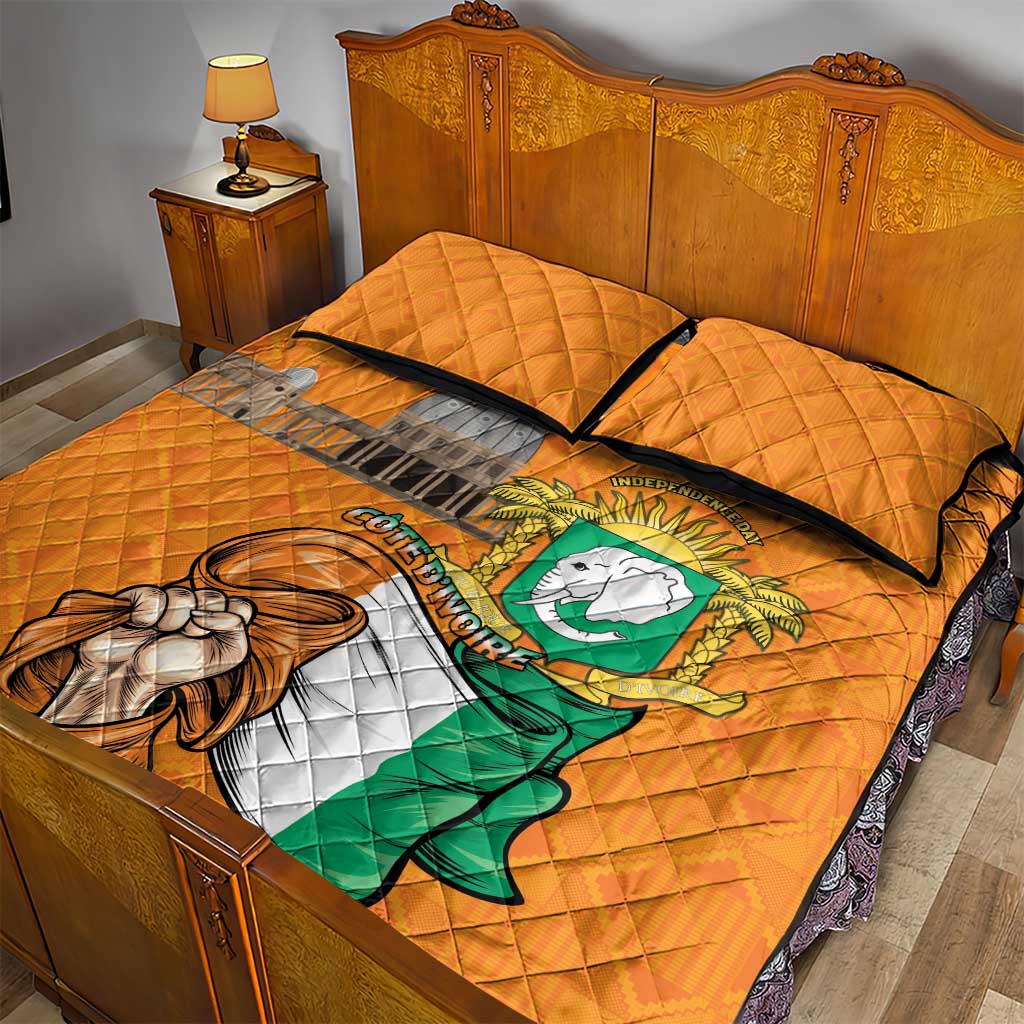 Happy Cote dIvoire Quilt Bed Set 65th of Independence Day LT15