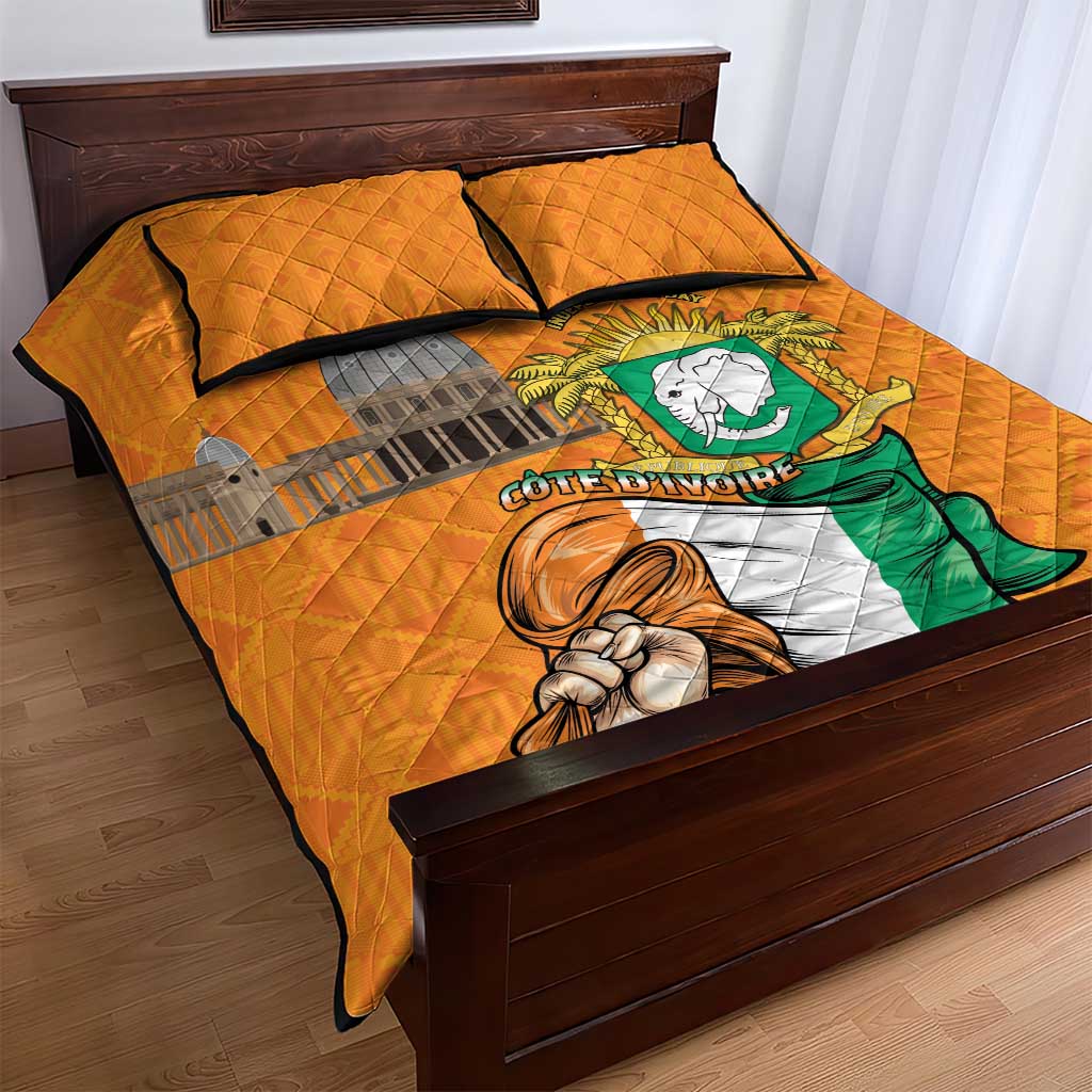 Happy Cote dIvoire Quilt Bed Set 65th of Independence Day LT15