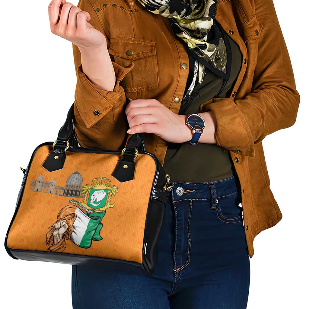 Ivory Coast Independence Day Shoulder Handbag Yamoussoukro Coat Of Arms LT15