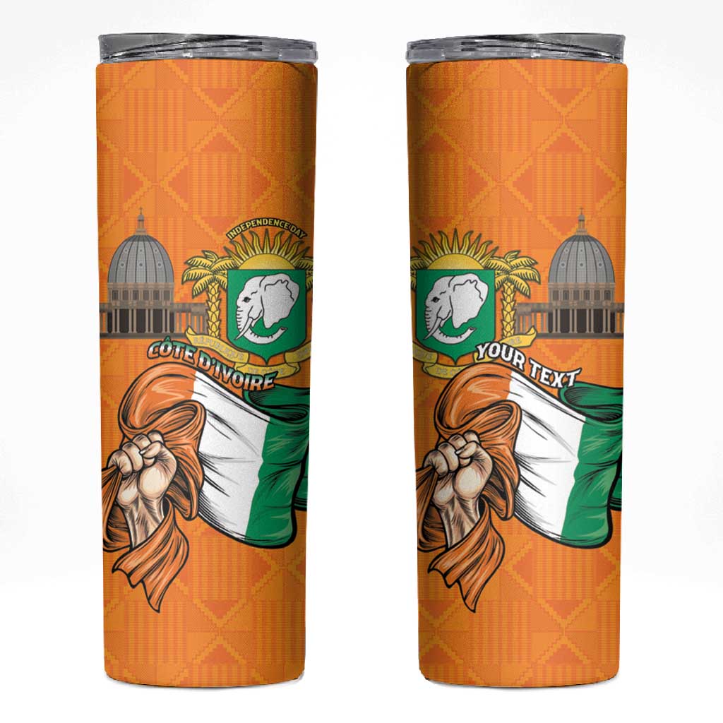Personalised Happy Cote dIvoire Skinny Tumbler 65th of Independence Day LT15