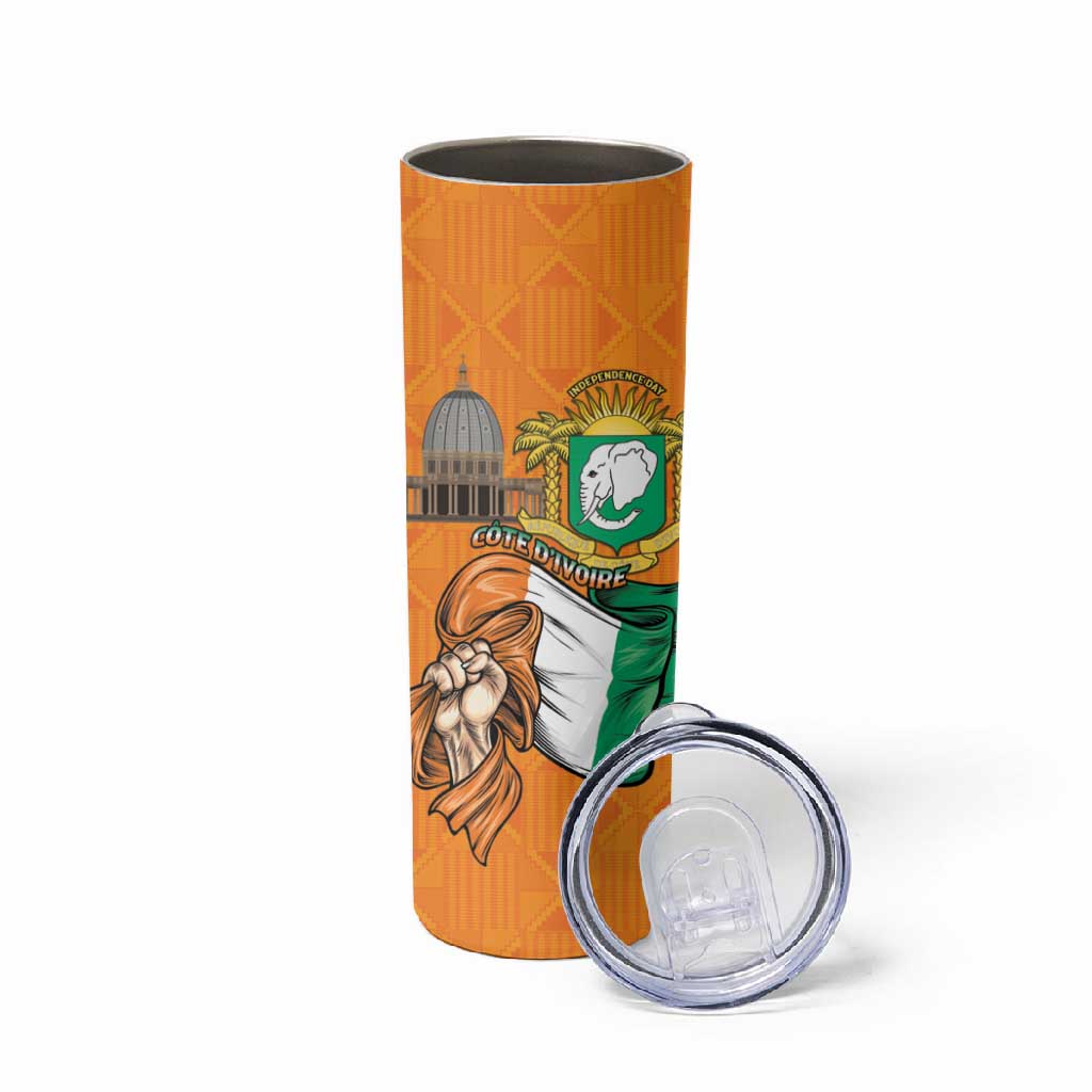 Personalised Happy Cote dIvoire Skinny Tumbler 65th of Independence Day LT15