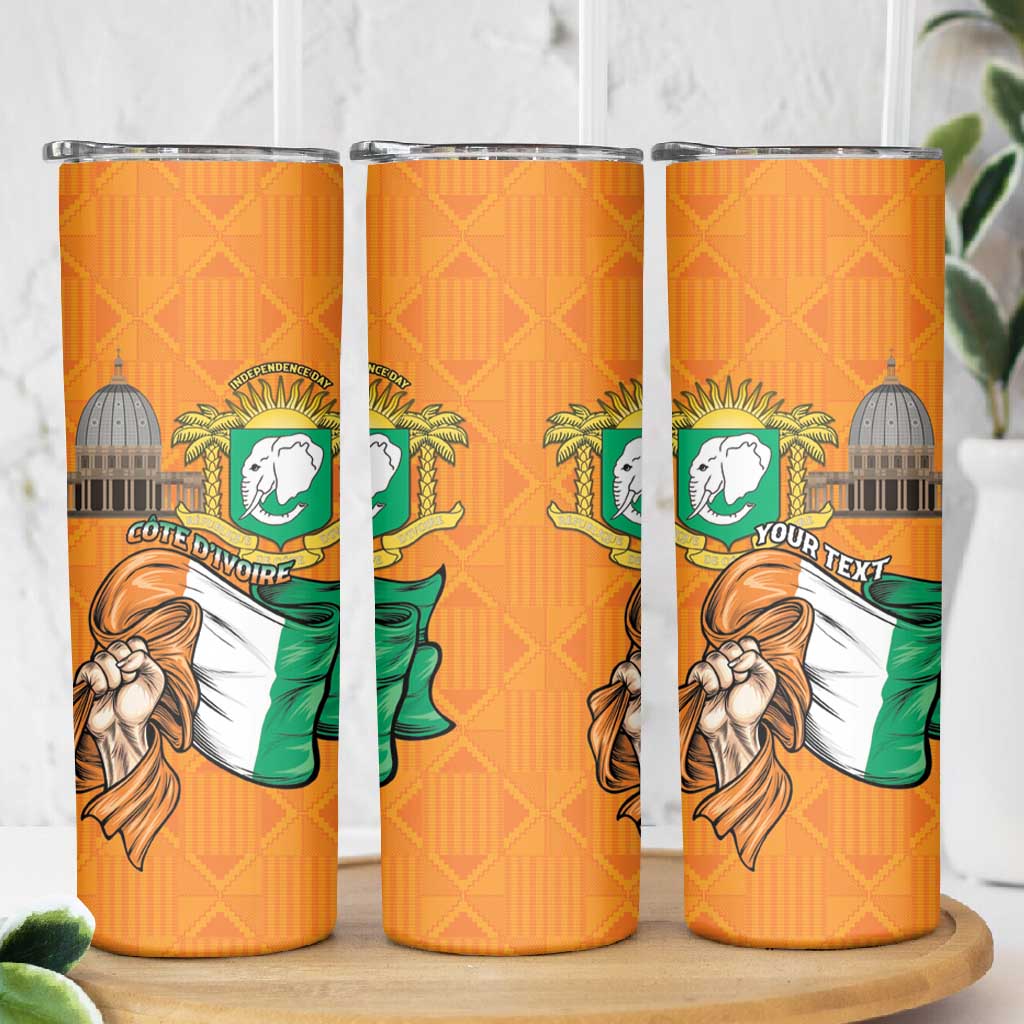 Personalised Happy Cote dIvoire Skinny Tumbler 65th of Independence Day LT15