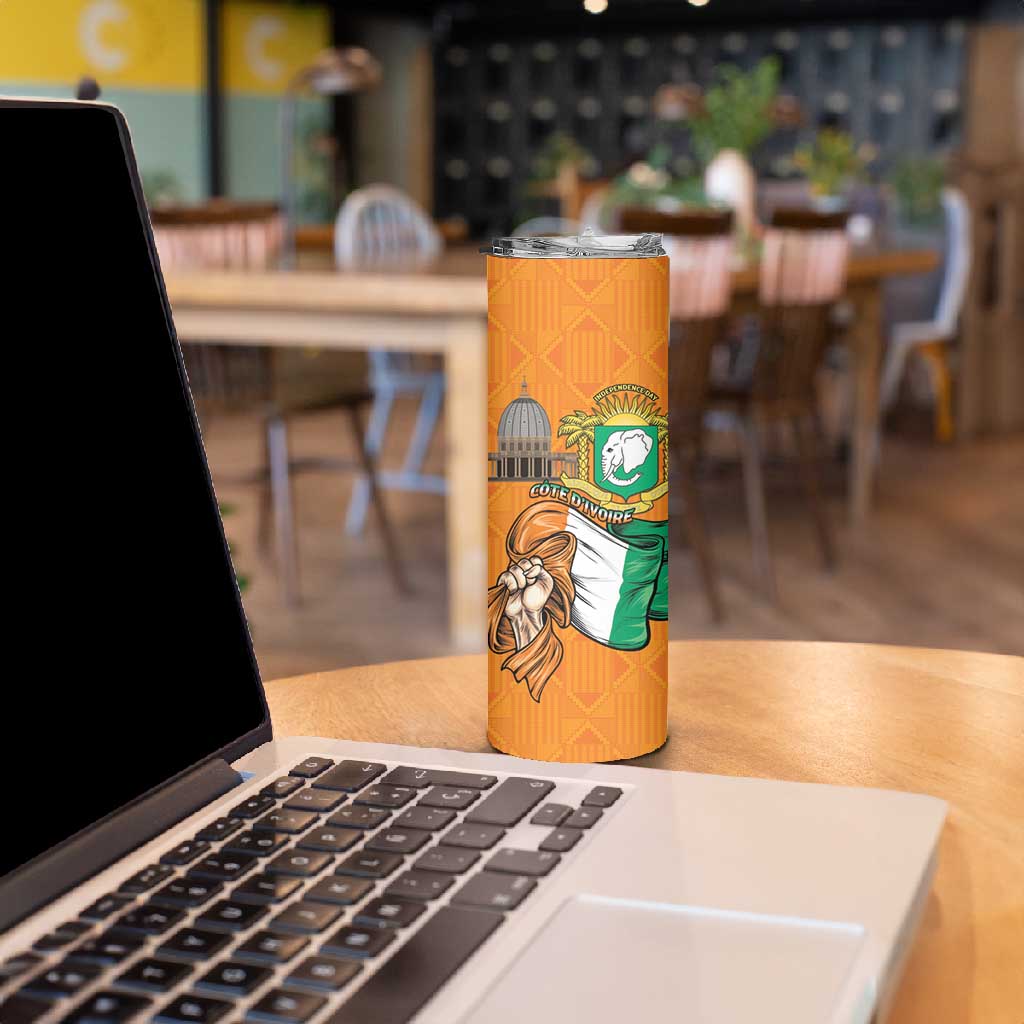Personalised Happy Cote dIvoire Skinny Tumbler 65th of Independence Day LT15