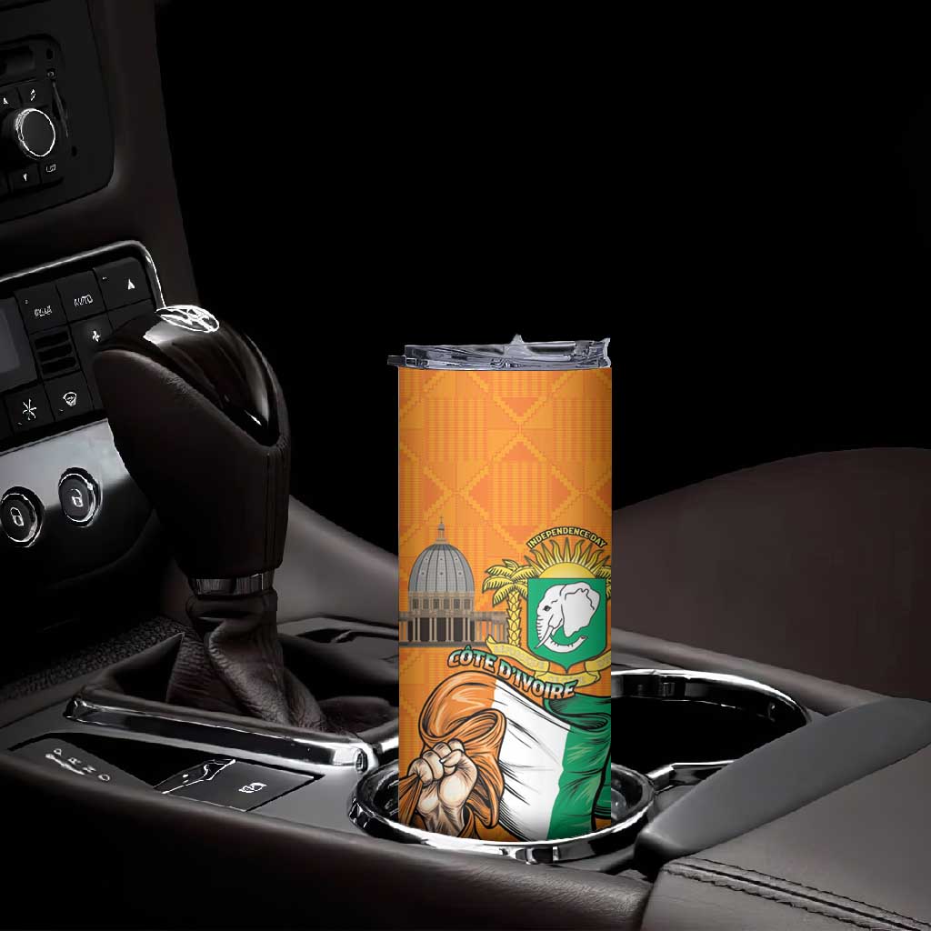 Personalised Happy Cote dIvoire Skinny Tumbler 65th of Independence Day LT15
