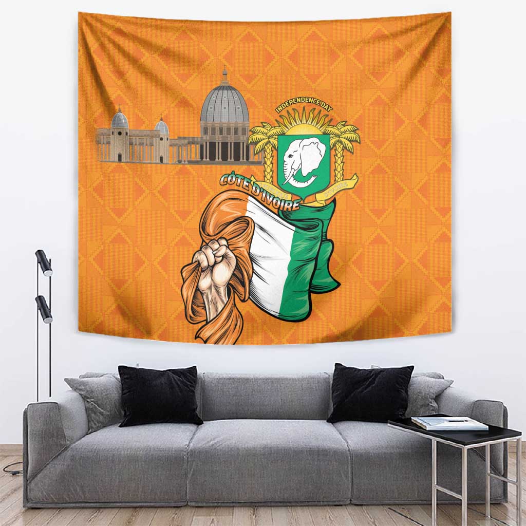 Happy Cote dIvoire Tapestry 65th of Independence Day LT15