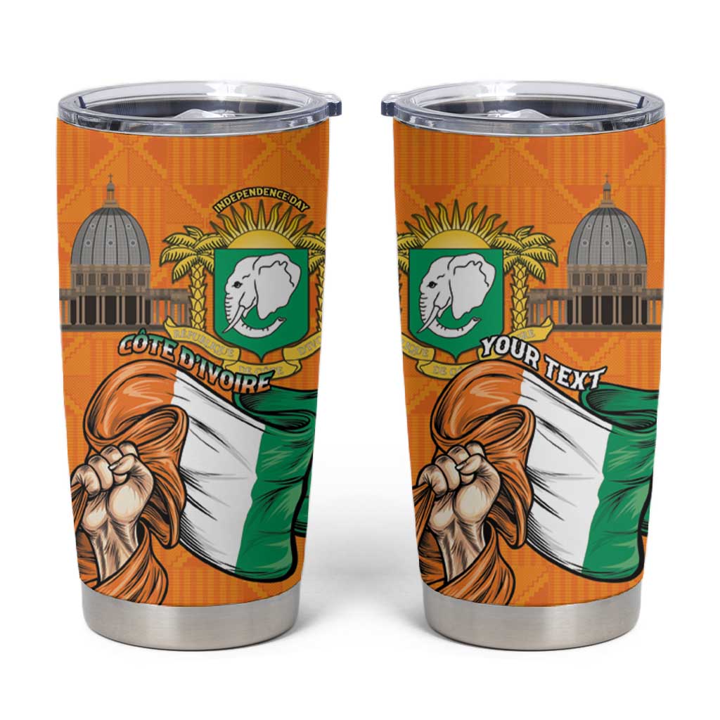 Personalised Happy Cote dIvoire Tumbler Cup 65th of Independence Day LT15